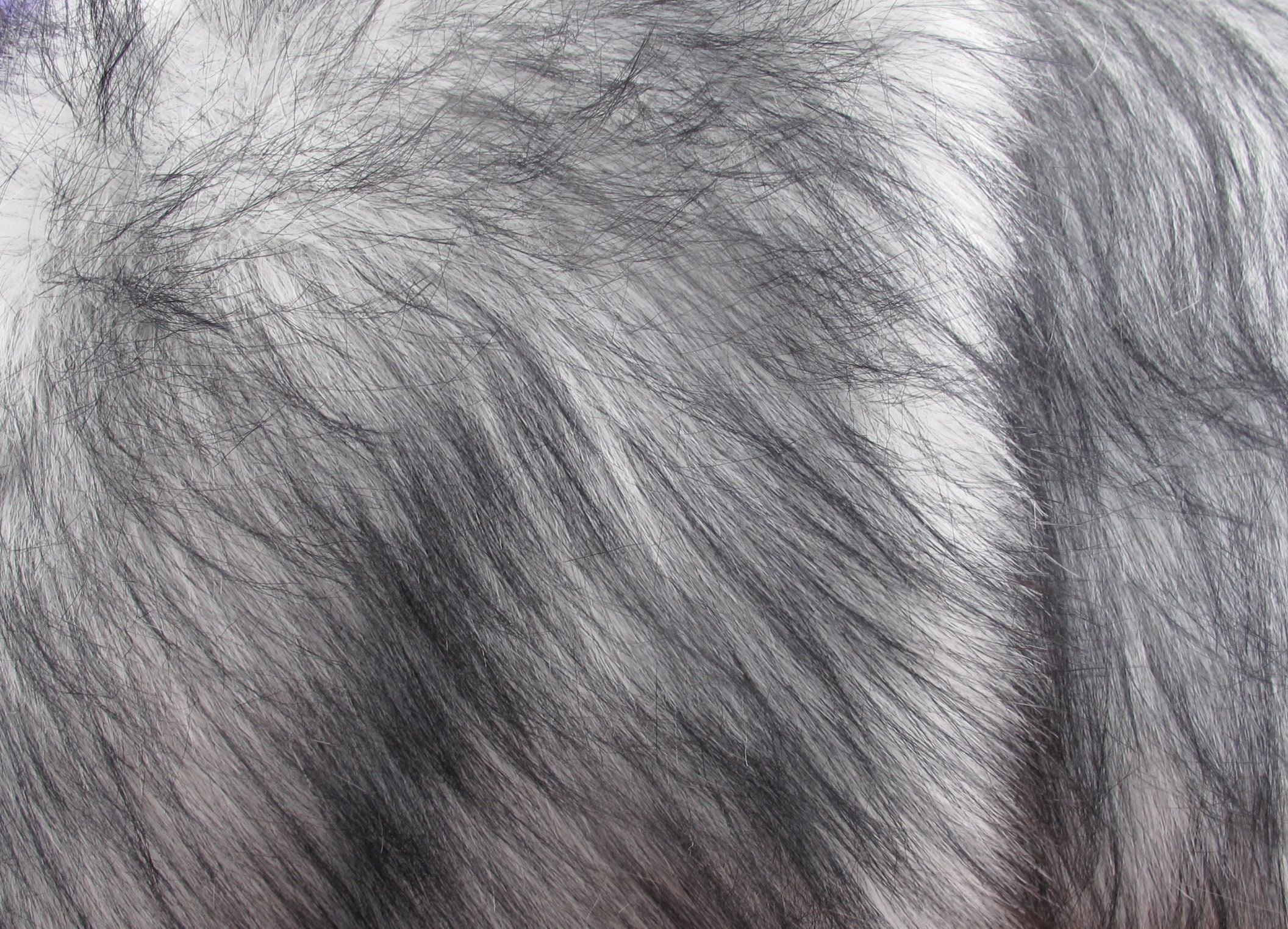 Long Pile Grey Faux Fur 19 Faux Fur Fabric Craft | Etsy