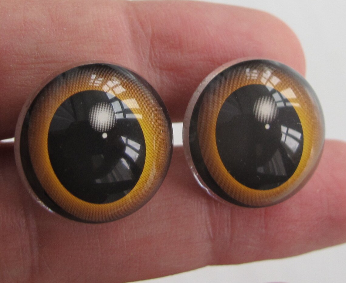 Safety Doll Eyes 1 Pair Teddy Eyes 18 mm Brown Toy Eyes Etsy
