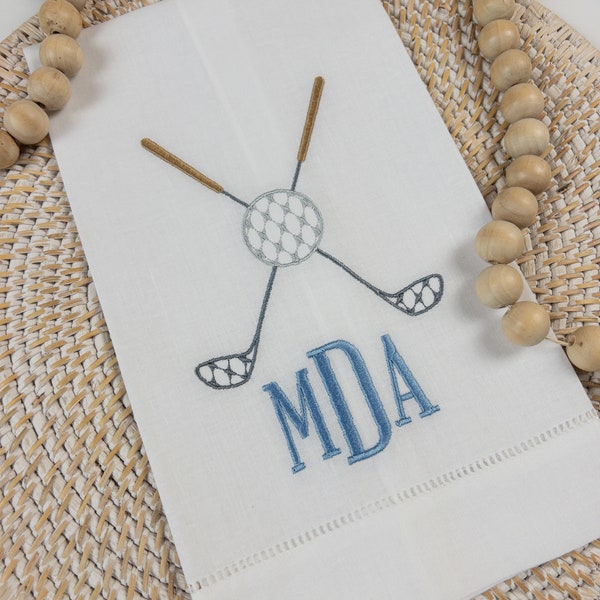 Golf Themed Hand Towel Etsy