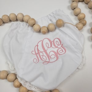 Bloomers para bebés con monogramas personalizados, bloomers con monogramas, regalo para bebés