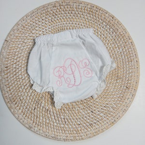 Bloomers para bebés con monogramas personalizados, regalo para bebés, bloomers con monogramas, bragas con monogramas