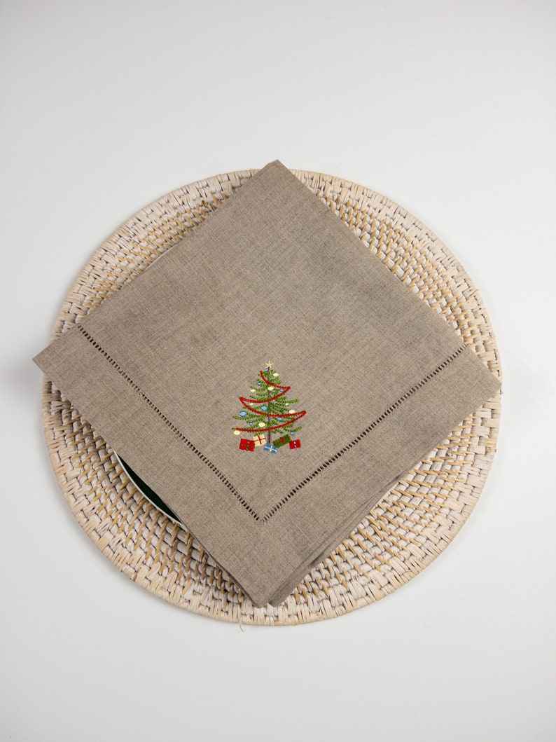 Christmas Tree Dinner Napkin Christmas Tree China Complement Etsy