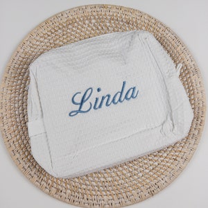 Personalized Cosmetic Pouch, Monogrammed Travel Bag, Bridal Party Gift, Wedding Gift, Gift for Her