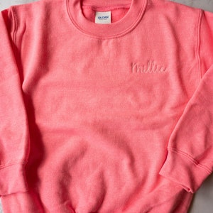 Custom Adult Monogrammed Sweatshirt, Women&#39;s Crewneck Name Sweatshirt