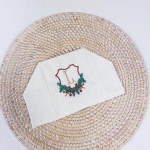 Funda para caja de pañuelos con monograma navideño, regalo para el hogar, regalo personalizado, decoración del hogar, decoración navideña, decoración del baño
