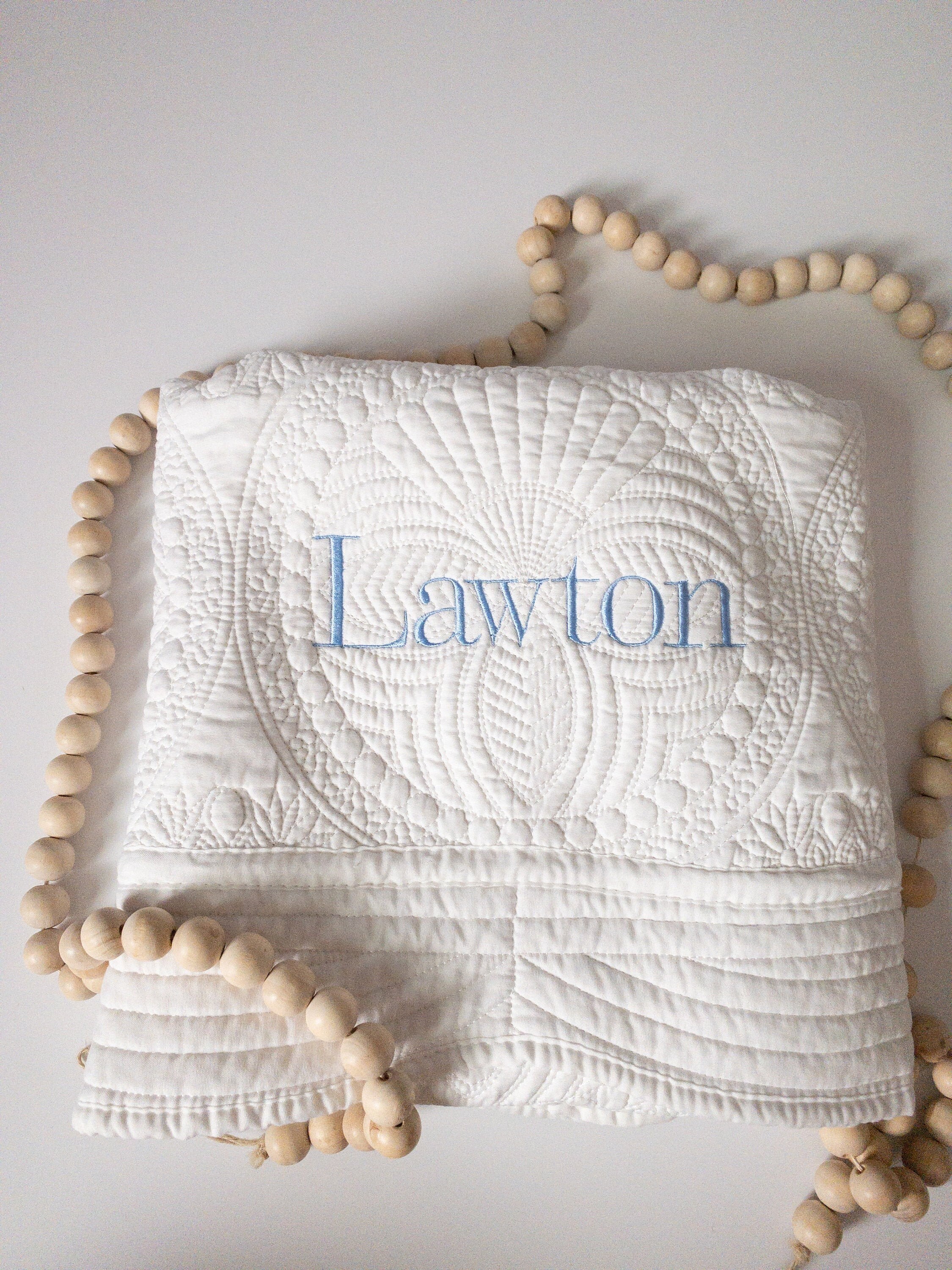 Personalized Heirloom Baby Blanket Etsy