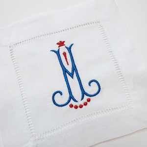 Monogramm Cocktailservietten, personalisierte Getränkeservietten - #108
