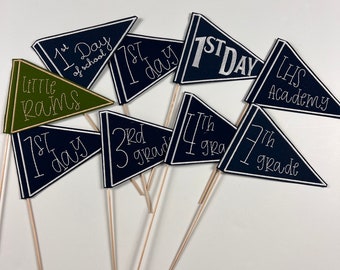 Custom Message Pennant Flag, Personalized Pennant Flag, End of School Flag, Back to School Flag