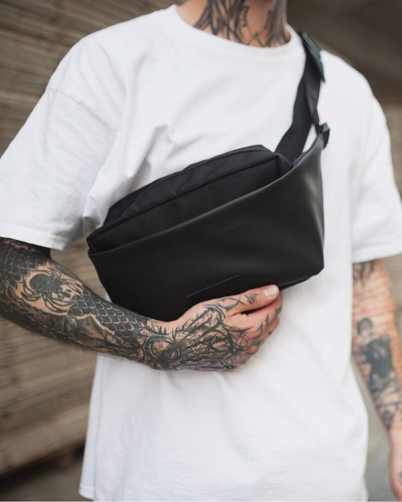 Men's crossbody bag vegan belt bag rinonera men fanny Etsy