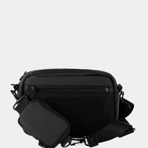 Black Fanny Pack, Bum Bag, Hip bag, Leather belt bag, Hip Bag from Men, Bum bag, Waist bag, Handmade Hip Bag, Hip Pouch Belt Bag, Waist Bag image 7