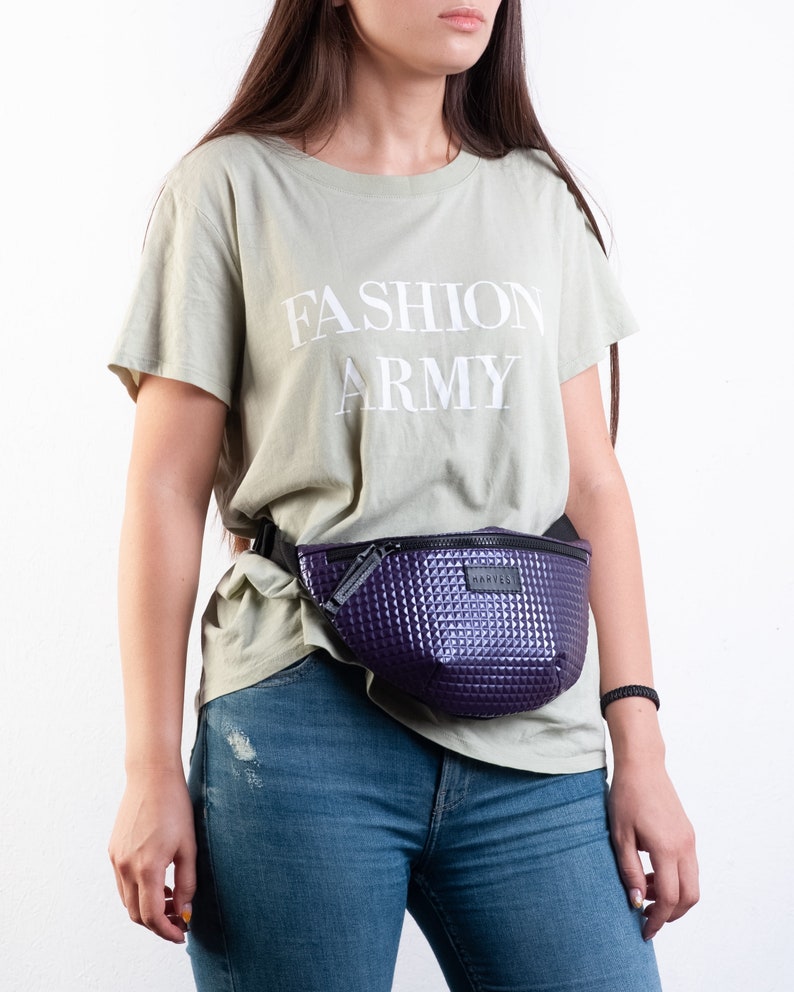 Women Waist Bag Leather Belt Pack Waterproof Hip Bag HARVEST Pocket Belt Bag Vegan Bum Bag Vegan Leather Belt Bag Festival Fanny Pack