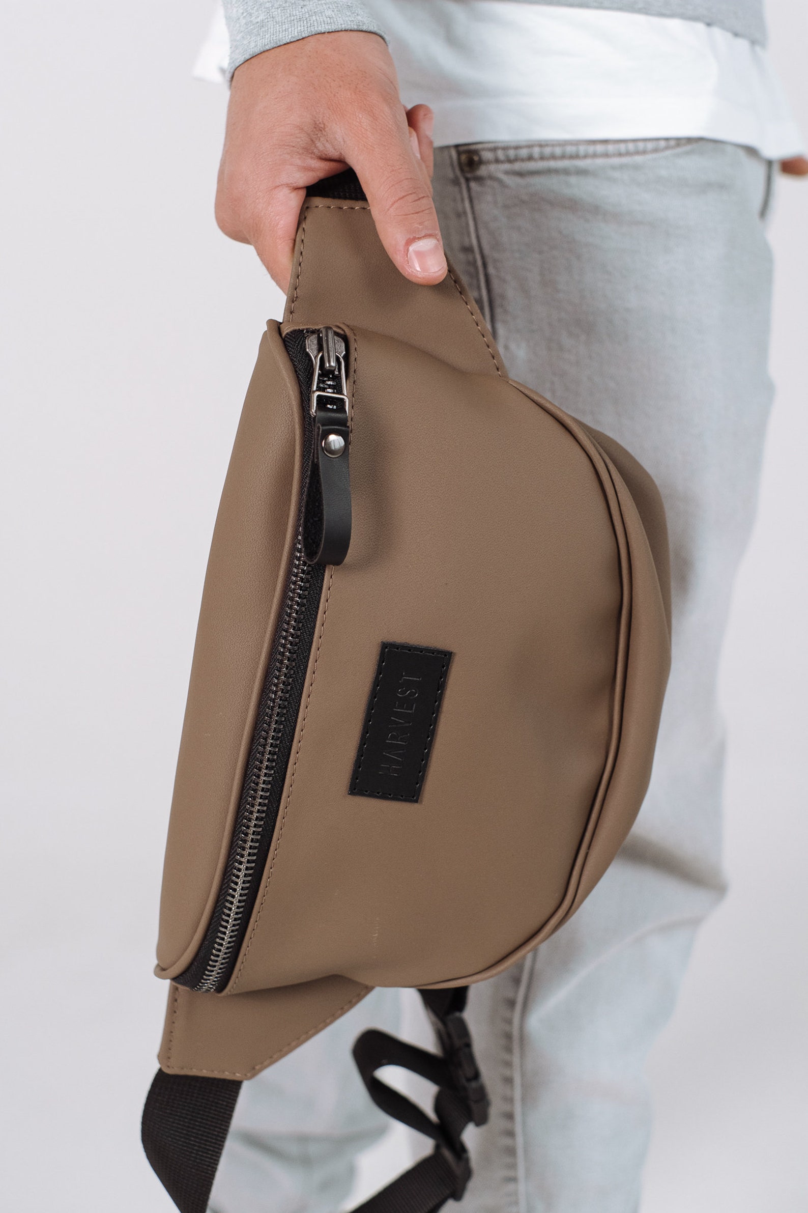 Leather Large Fanny Pack Personalized Crossbody Bag Custom Etsy