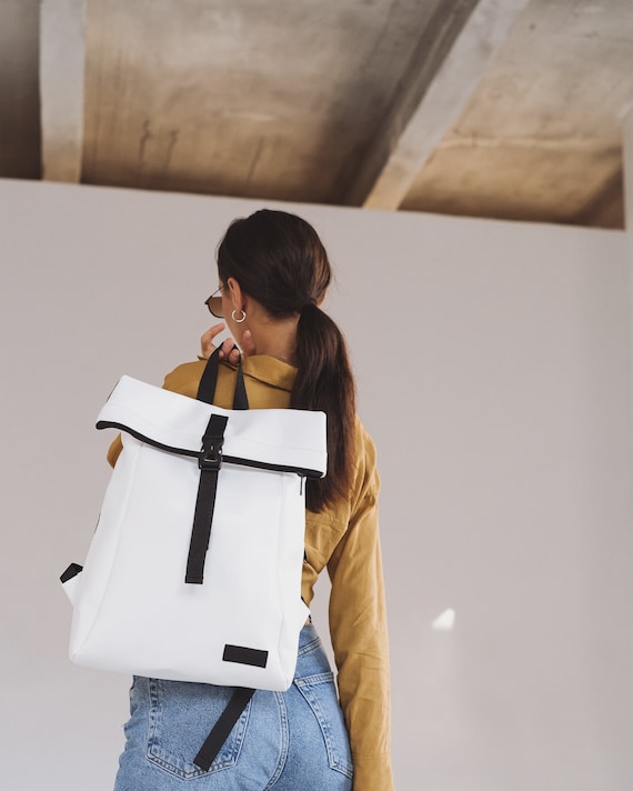 Roll Top Backpack Sambag, Roll Top, Eco Leather Roll Top, Roll Top