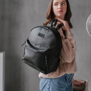 Black backpack women, laptop backpack, school backpack, small backpack purse, everyday backpack, black girls backpack