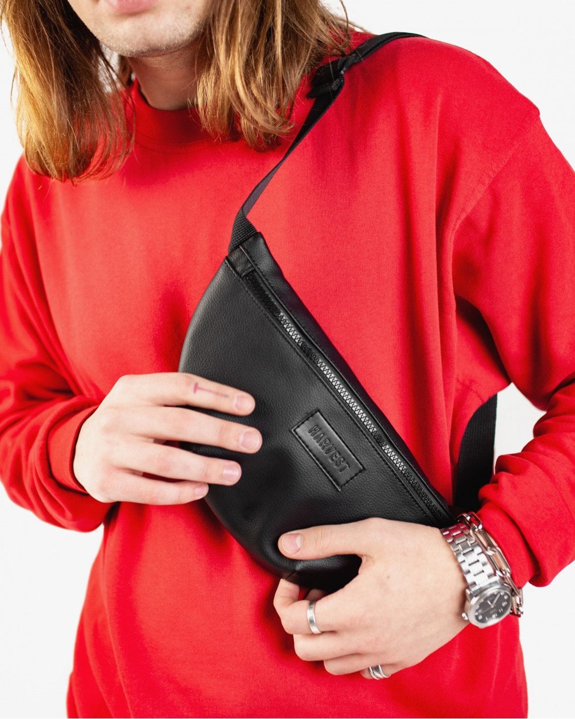 Hipster Bag Black Fanny Pack Crossbody Pack Etsy