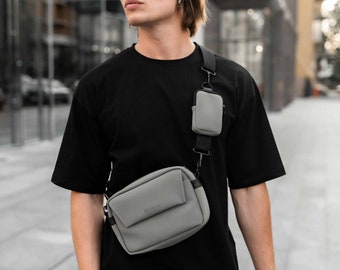 Travel Crossbody Bag, Personalized Leather Bum Bag, Hip Bag from Men, Bum bag, Handmade Hip Bag, Hip Pouch Belt Bag, Small Bag Unisex