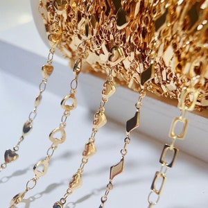 KC Gold Multipurpose Chain Link Chain Bracelet Necklace Jewelry Making DIY Supply Charms