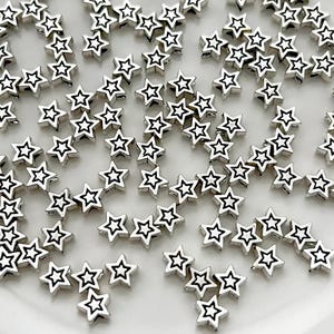 6mm Star Spacer Beads Antique Silver Spacer Beads Jewelry Making Supplies DIY
