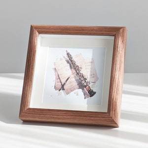 9x9 8x8 6x6 7x7 5x5 Square Wood Picture Frame with Mat Photo frame for Wall and Desktop Display Glass Front image 1