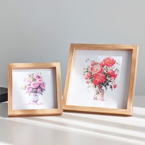 8x8 6x6 7x7 5x5 4x4 Square Wood Grain Picture Frame Wooden Photo frame for Wall and Desktop Display With Plexiglass