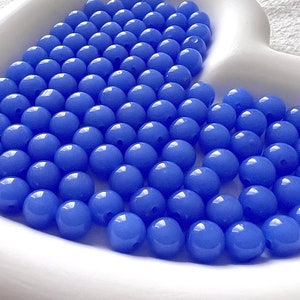 8mm Glass Beads Round Beads Blue Beads Loose beads Jewelry Making Bead Bracelet, R-8275