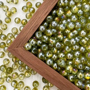 8mm Clear Glass Beads Green Round Beads Shinning Loose beads Jewelry Making Bead Bracelet, R-8343