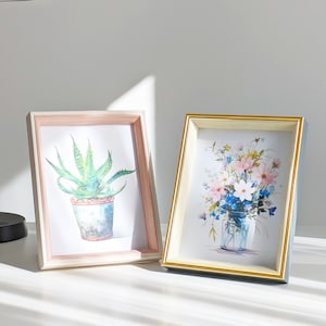 6x8 8x10 8x12 10x12 Resin Picture Frame Pink Blue Photo frame for Desktop and Wall Display with plexiglass