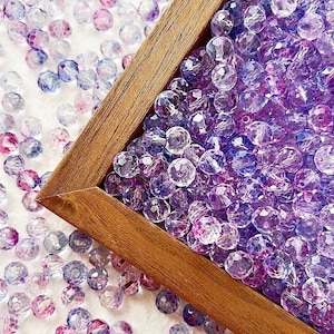 8x6mm Rondelle Briolette Glass Beads Purple Beads Faceted Crystal Sparkling Bling Loose beads Jewelry Making Bead J-8002