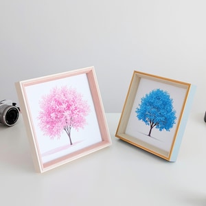 10x10 8x8 6x6 7x7 5x5 Square Pink Blue Picture Frame Photo frame for Wall and Desktop Display With Plexiglass