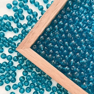 8mm Glass Beads Round Beads Blue Transparent Clear Beads Loose beads Jewelry Making Bead Bracelet, R-8321