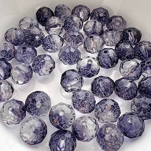 10x8mm Rondelle Briolette Glass Beads Purple Beads Faceted Crystal Sparkling Bling Loose beads Jewelry Making Bead J-10016