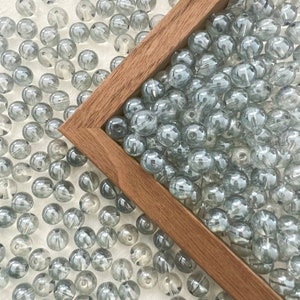 10mm Grey Glass Beads Transparent Round Beads Clear Shinning Loose beads Jewelry Making Bead Bracelet, R-10328