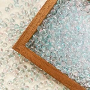 8mm Glass Beads Round Beads Blue transparent Clear Beads Loose beads Jewelry Making Bead Bracelet, R-8182
