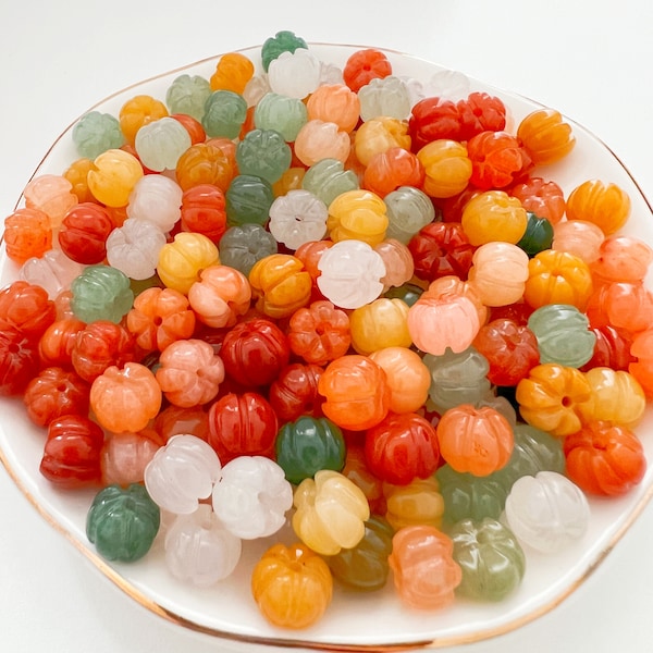 8x10mm Multicolour Gemstone Beads Natural Beads Pumpkin Loose beads Jewelry Making Bead Bracelet