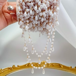 KC Gold Silver Link Chain Pearl Multipurpose Chain Bracelet Necklace Jewelry Making DIY Supply Charms