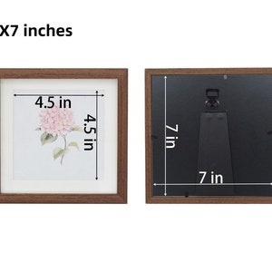 9x9 8x8 6x6 7x7 5x5 Square Wood Picture Frame with Mat Photo frame for Wall and Desktop Display Glass Front image 8