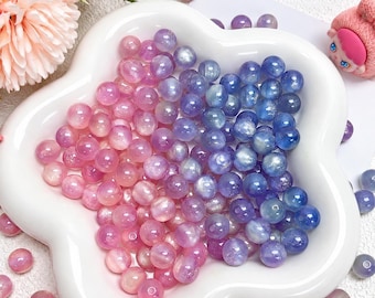 UV Reactive Glitter Resin Beads, 10mm Photochromic Colour Changing Beads, Jewelry Making Supplies
