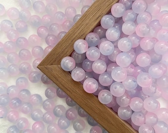 10mm Multicolour Glass Beads Round Jelly Beads Pink Blue Transparent Beads Loose beads Jewelry Making Bead Bracelet, R-10203