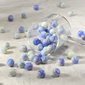 8mm Blue Glass Beads Round Beads Loose beads Jewelry Making Supply Bead Bracelet, R-8306