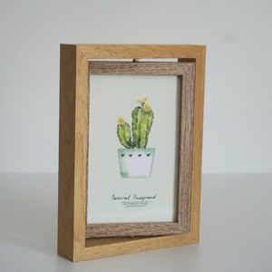 4x6, 5x7 wood picture frame, spinning photo frame, double-sided picture frame, Picture Frame for Table Desk Top Display