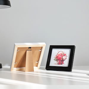 4x4, 5x5, 6x6, 7x7, 8x8, 10x10 Square Photo Frame, Wooden Photo Frame, Square Picture Frame with Mat, image 5