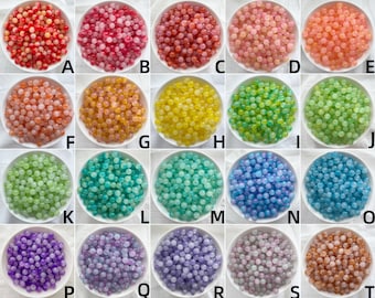 Perles de verre bicolores 8 mm, Perles rondes polies multicolores, Perles non fixées, Perles de cristal, Bracelets de perles, Fournitures pour la fabrication de bijoux