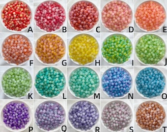 8mm Double Colour Glass Beads, Multi-Colour Polished Round Beads, Loose Beads, Crystal Beads, Bracelets Beads, Jewelry Making Supply