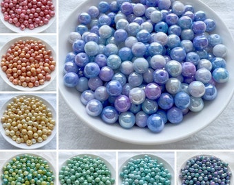 8mm Ceramic Crackled Beads Shinning Polished Round Beads Loose Beads Bracelet beads