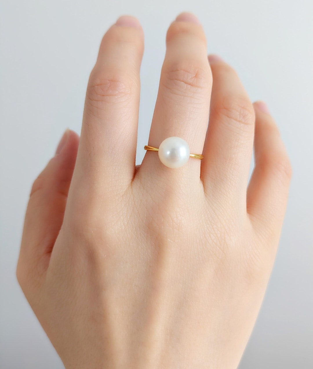 Bague En Or 18 Carats Avec Perle - 0.83 Grammes - Magnifique - Occasion