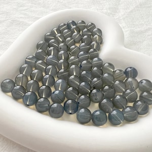 10mm Transparent Glass Beads Clear Round Beads Grey Beads Loose beads Jewelry Making Bead Bracelet, R-10088