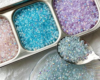 4mm  Glass Faceted Sparkling Bling Loose beads Jewelry Making Supply