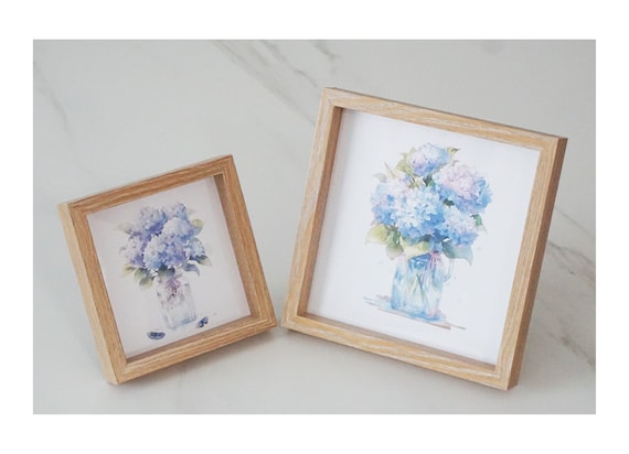 2-In-1 8x8 Picture Frames White Matted 6x6 Wooden Picture Frame