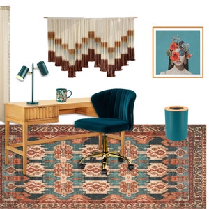 Boho Büro | Online Interior Design | Individueller Innendesign-Service | e-Design | Virtuelles Design