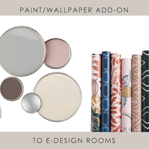Farbe oder Wallpaper Add-On | Online Interior Design | Individueller Innendesign-Service | e-Design | Virtuelles Design